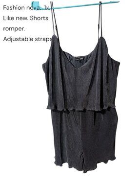 1x fashion nova sexy shimmery shorts romper